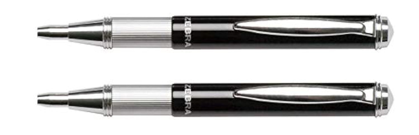 Zebra 10110 Telescopic Ballpoint Pens (Pack of 2) 1mm, Pocket Clip