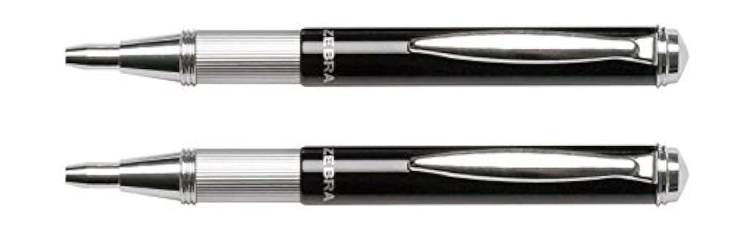 Zebra 10110 Telescopic Ballpoint Pens (Pack of 2) 1mm, Pocket Clip