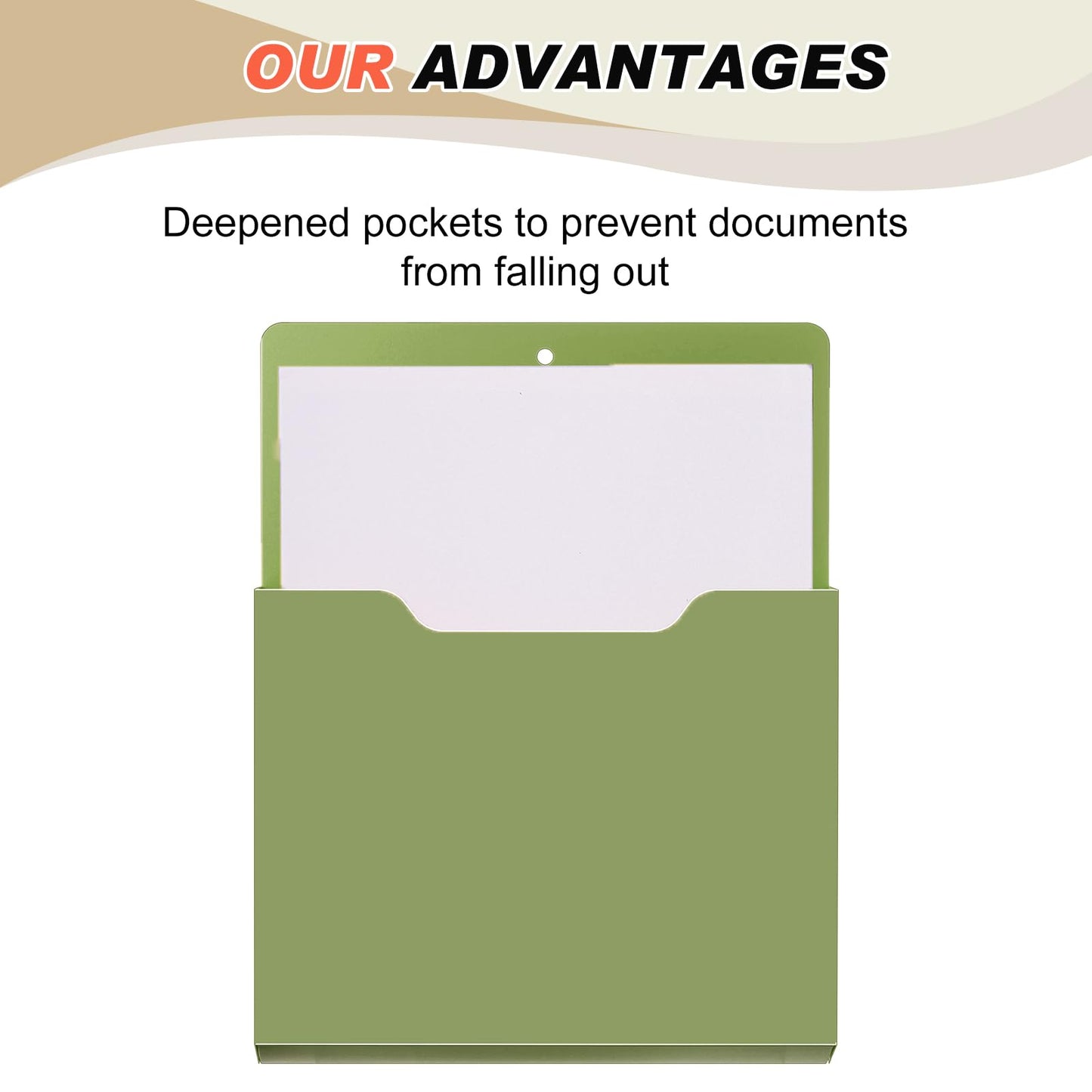 Fuutreo Magnetic Wall File Holder,6pcs,Dark Vintage,Vertical-large