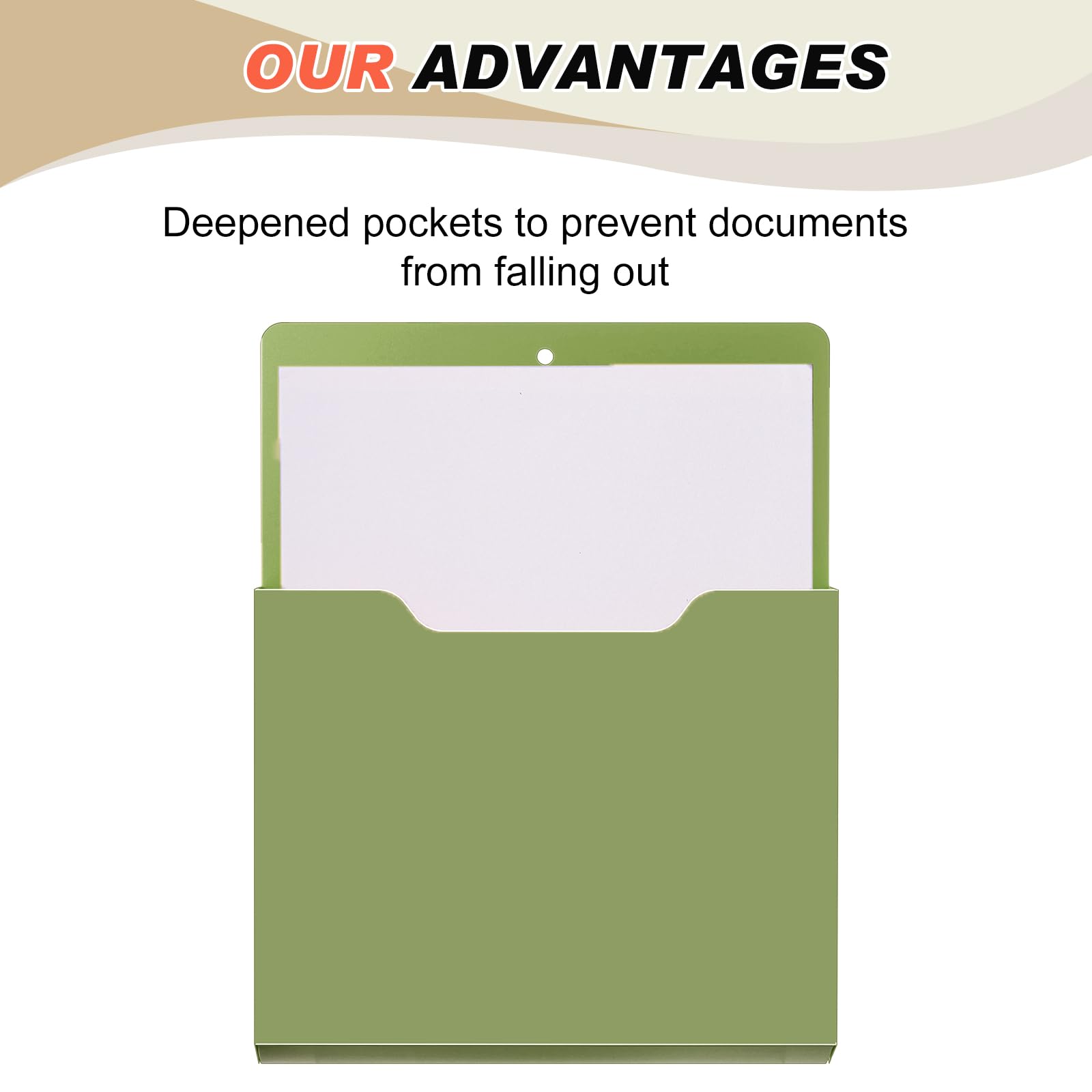 Fuutreo Magnetic Wall File Holder,6pcs,Dark Vintage,Vertical-large