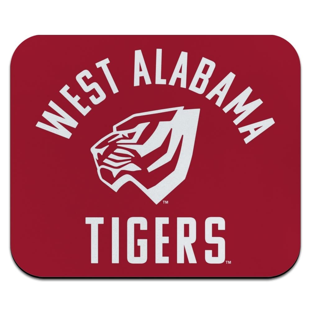 University of West Alabama Tigers Logo Low Profile Thin Mouse Pad Mousepad