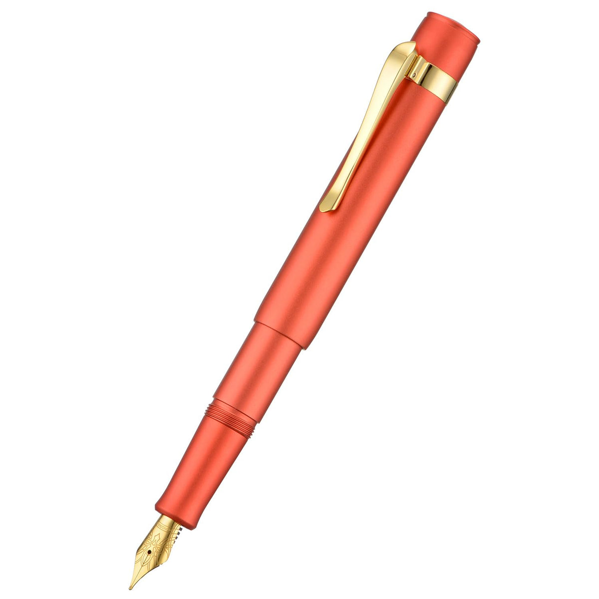 HONG DIAN M2 Black Forest Mini Fountain Pen, Fine Soft Golden Nib & Sleek Shape Aluminium Short