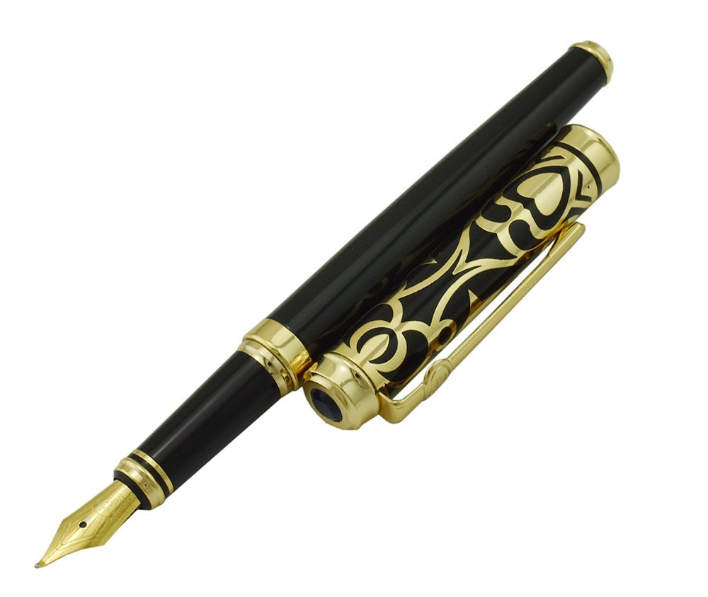 Lanxivi Duke Sapphire Fude Pen Calligraphy Fountain Pen Fine to Broad Size for Signature and Art