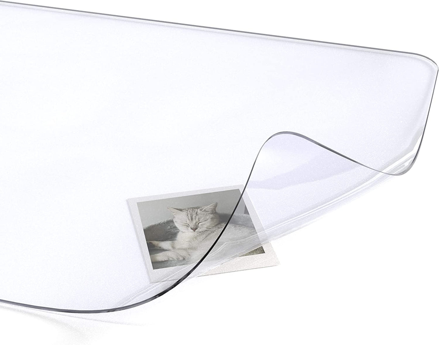 Oterri Clear Writing Desk Pad, 16’’x24” Heat Resistant Waterproof PVC Round Edge Durable Desk