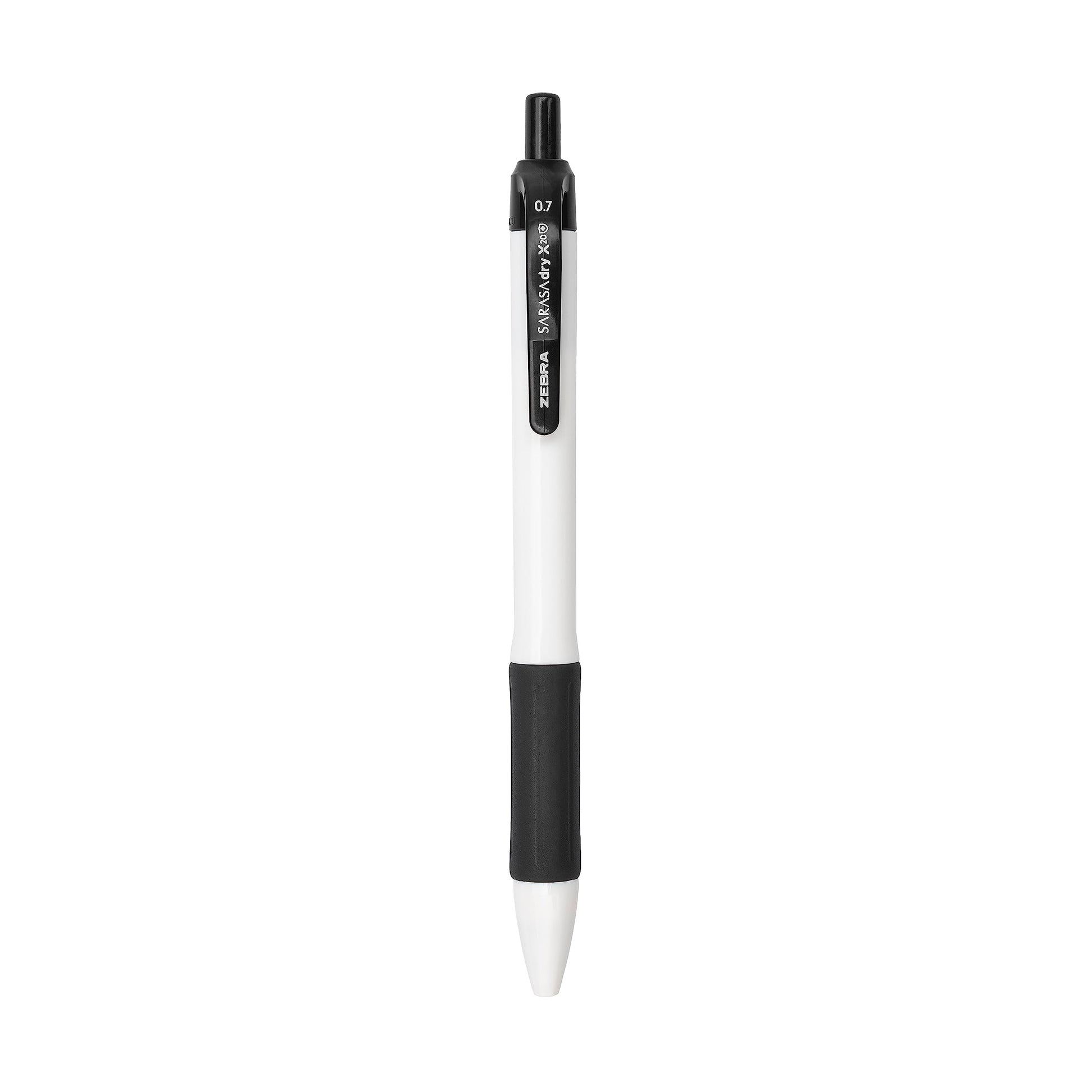 Zebra Pen SARASA X20+ Retractable Gel Pen, Black Ink, 0.7mm, 12-Pack