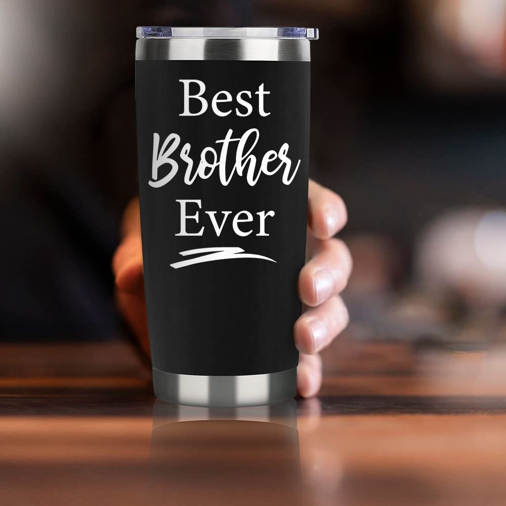 Brother Gifts From Sister Birthday Gift For Brother 20oz Black Best Brother Ever Wine Tumbler