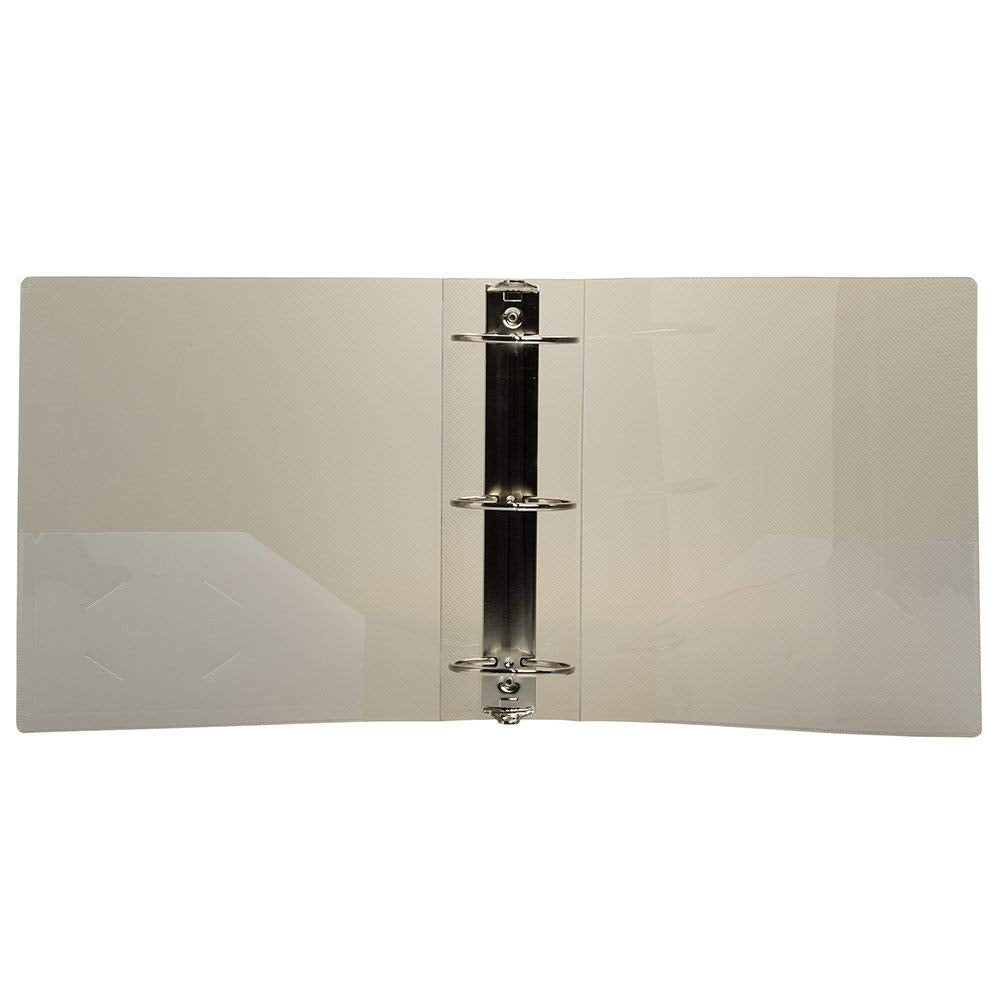 JAM PAPER Plastic 3 inch Binder - Smoke Grey 3 Ring Binder - Sold Individually