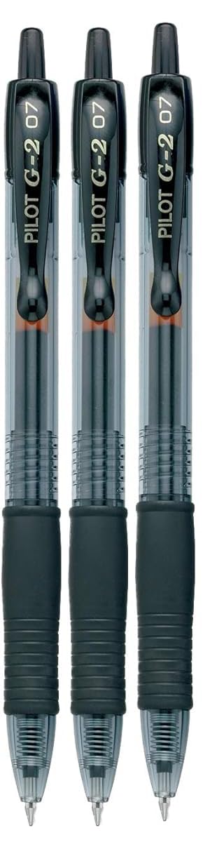Advantage Gifts G2 Retractable Premium Gel Ink Roller Ball Pens Fine Point Fine Point (.7mm) Black