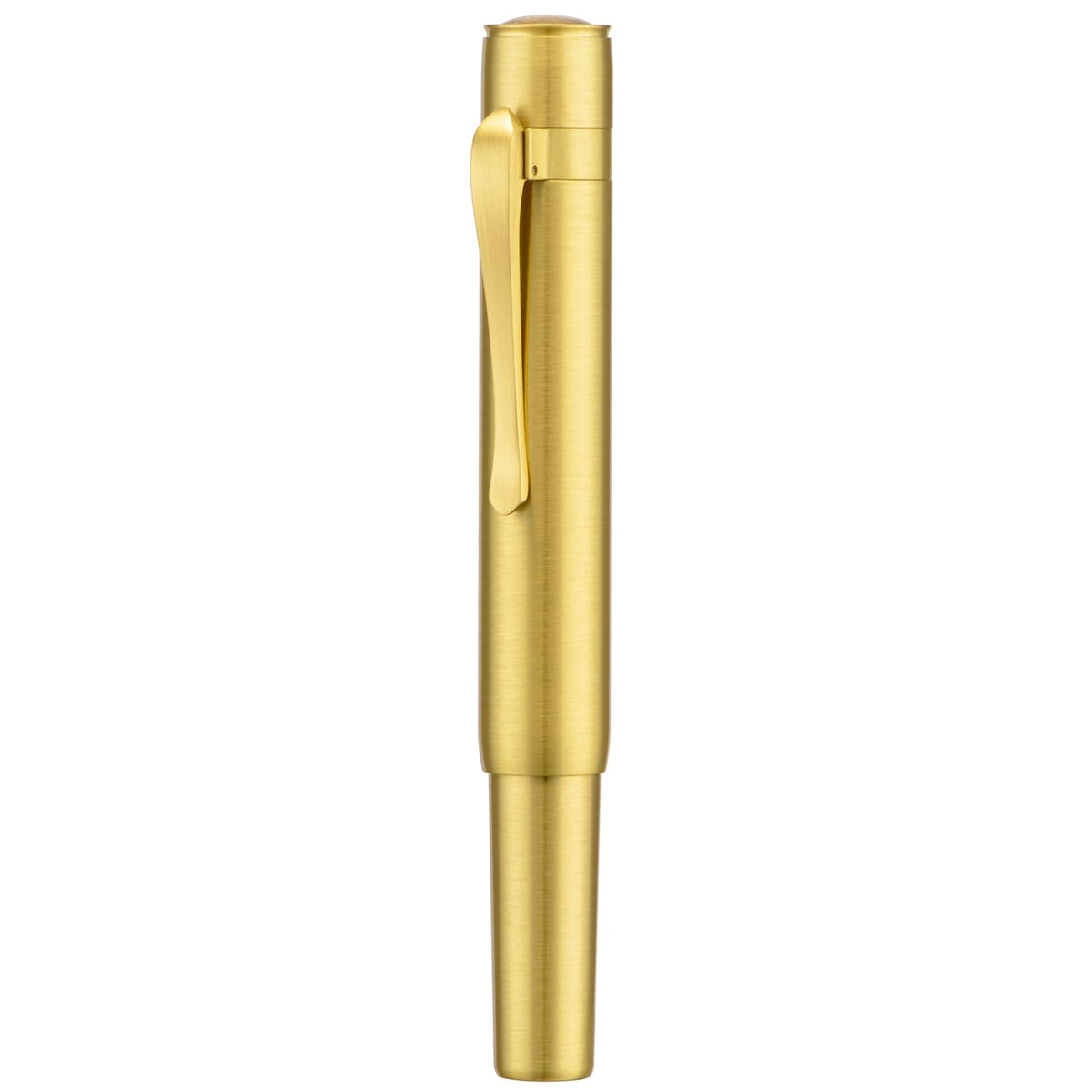 HONG DIAN M2 Black Forest Mini Fountain Pen, Fine Soft Golden Nib & Sleek Shape Brass Short Pocket