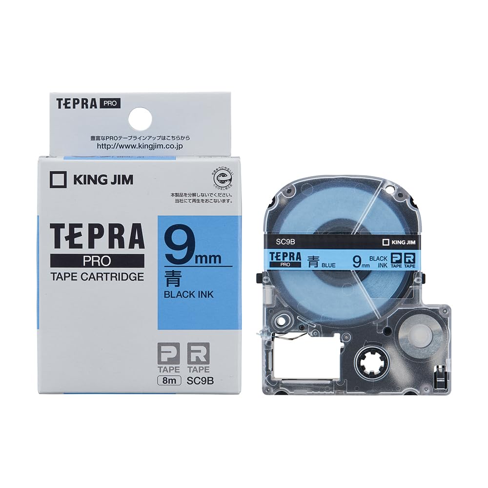 King Jim Tepra PRO 9mm SC9B Blue Tape Cartridge