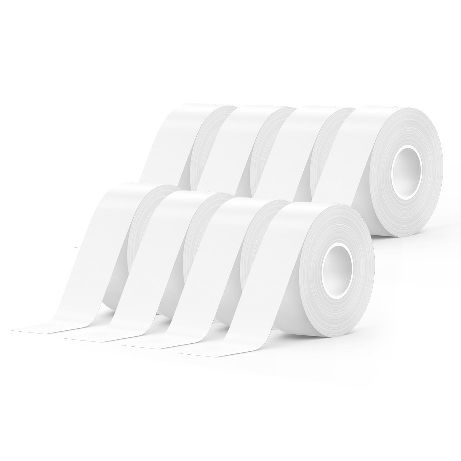 SUPVAN E-Series Continuous Label, 8 Packs, 0.59'' W × 19.7' L, White