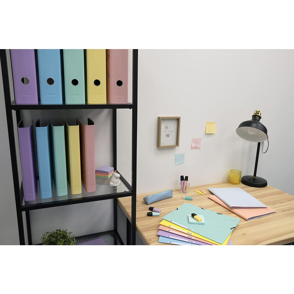 Exacompta AQUAREL Plastic Coated A4 Ring Binder 2 Rings 40mm Spine Pastel Green