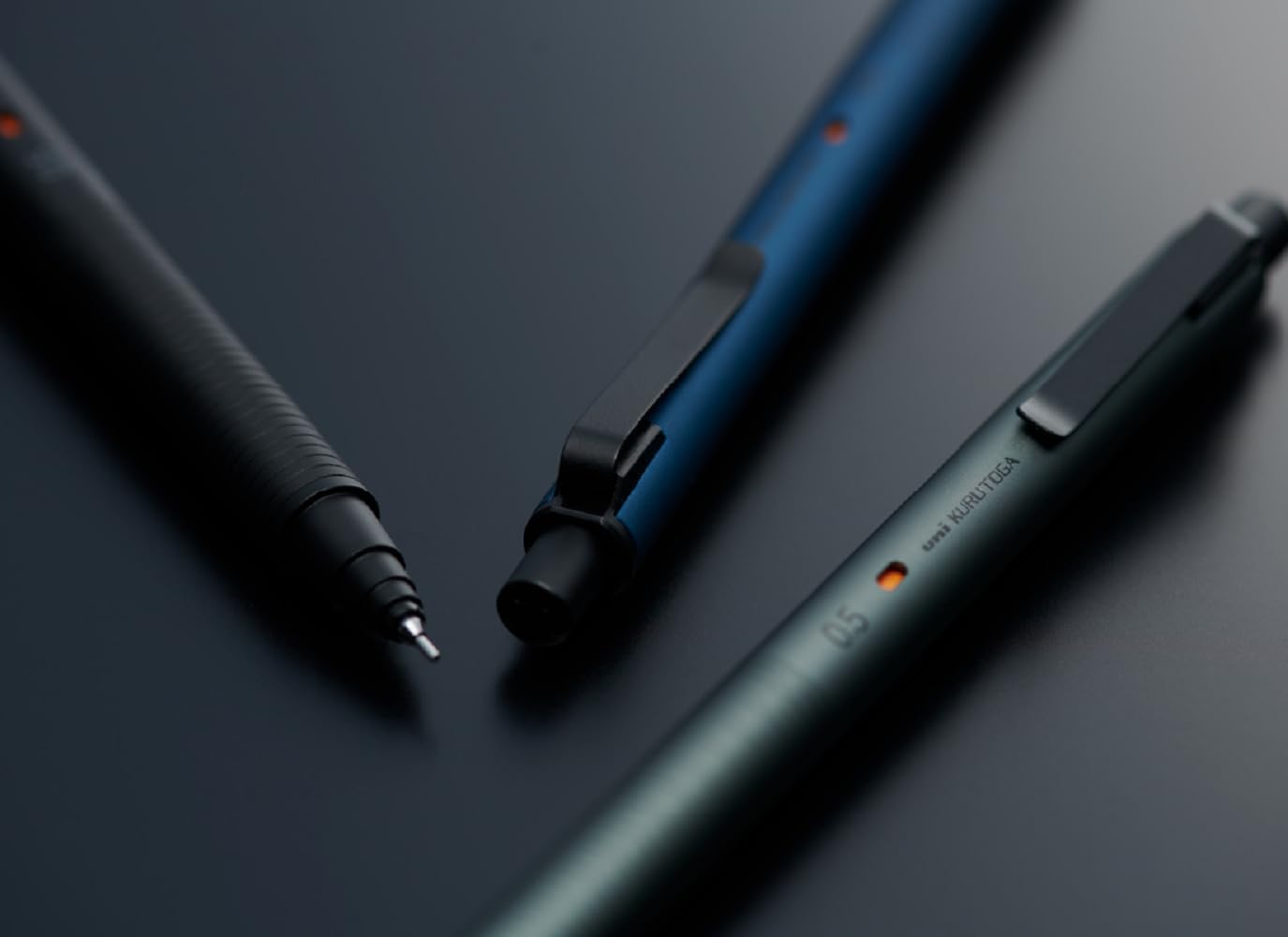 KURUTOGA Mitsubishi Pencil Mechanical Pencil Metal 0.5mm Nocturne Black M5KH1P.24 With Original