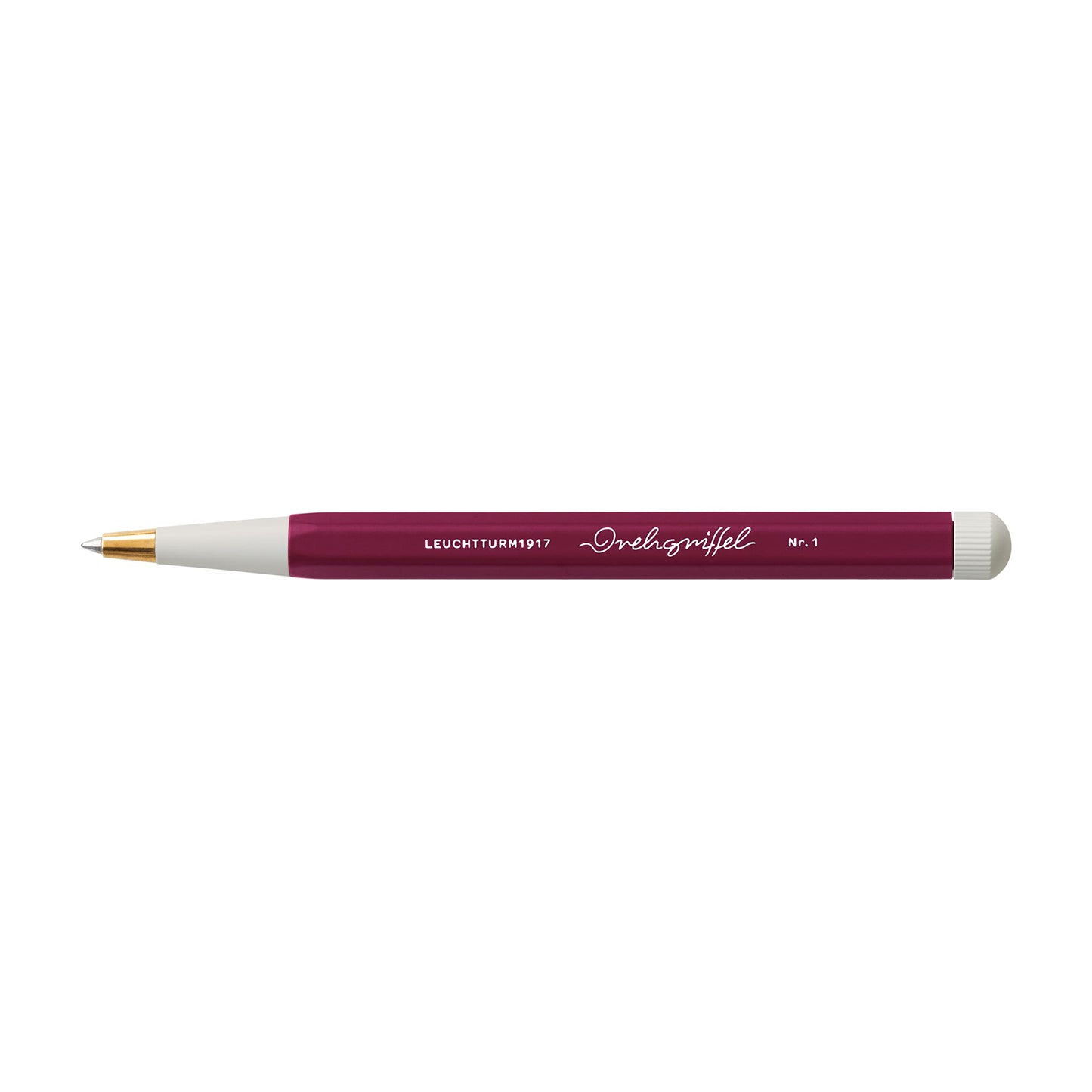 LEUCHTTURM1917 - Drehgriffel Writing Pen (Port Red) - Ballpoint Pen with Royal Blue Ink Included
