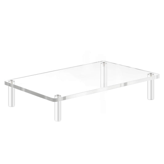 Yestbuy Acrylic Monitor Stand Riser, Clear Computer Monitor Riser, Desktop Organizer Stand for