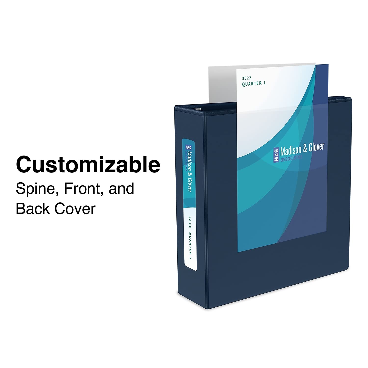 Staples Heavy-Duty 5-Inch 3-Ring View Binders, Navy Blue, 2-Pack