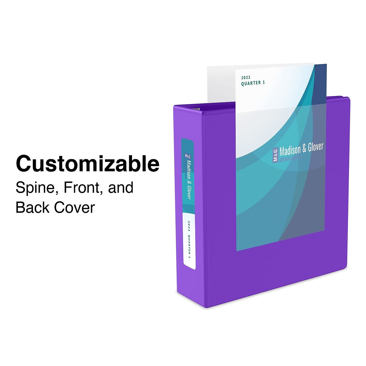 Staples Heavy-Duty 1-Inch 3-Ring View Binder, Purple, 275 Sheets