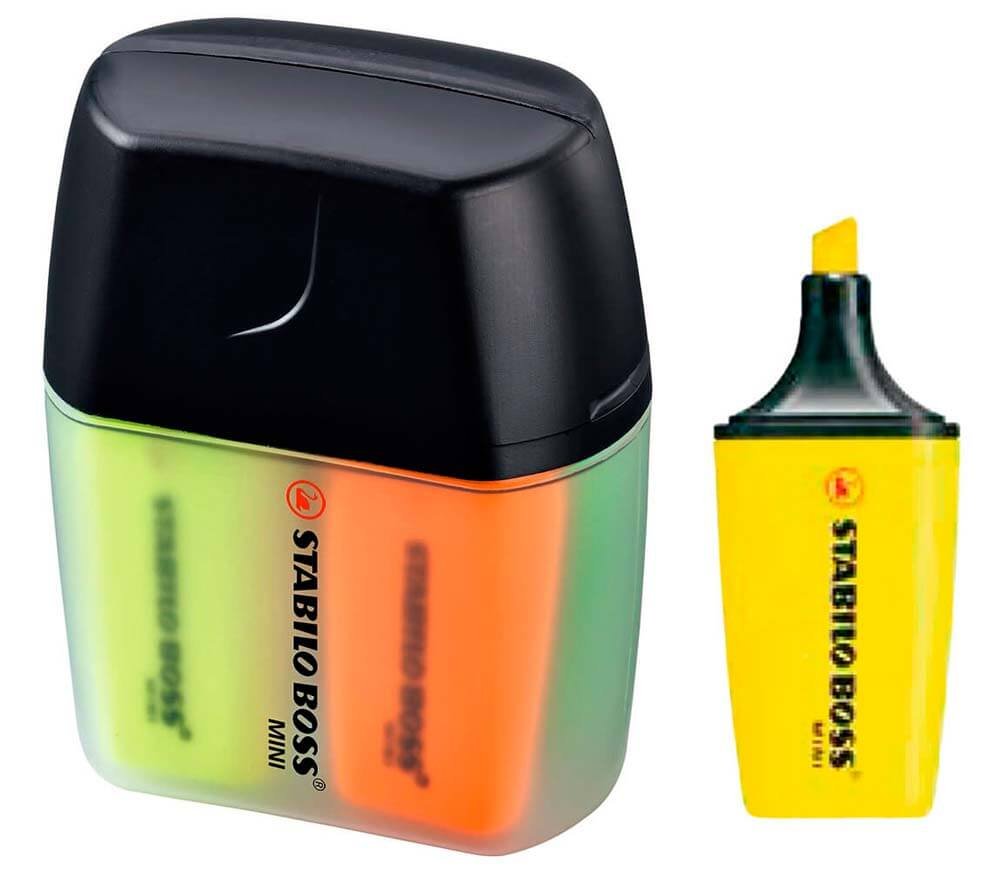 STABILO Highlighter - BOSS Mini Deskset of 4 Assorted Colours