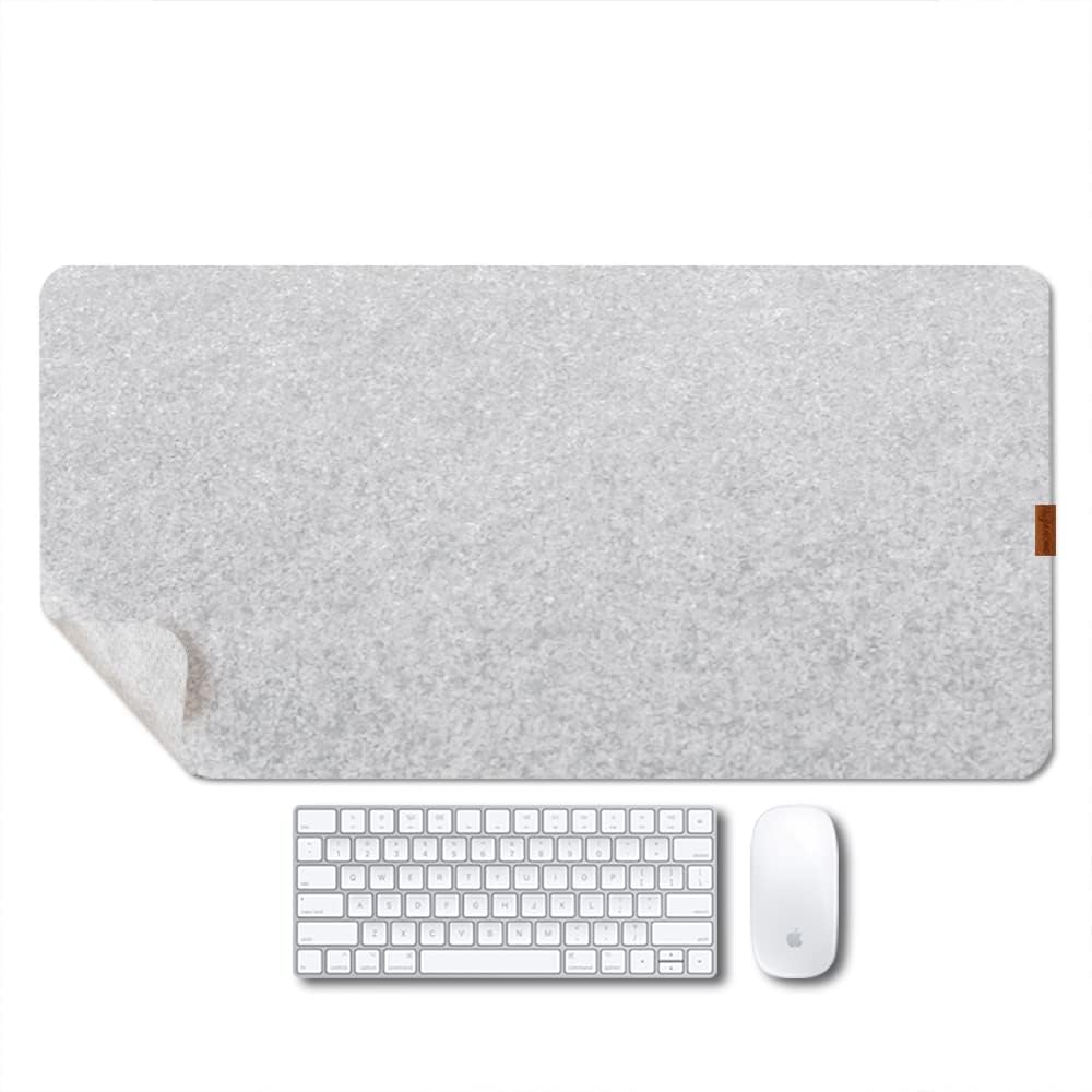 Bright Stone Felt Desk Mat,Non-Slip Mouse Pad, 31.5"x15.7" Office Supplies Desk Protector, Desk