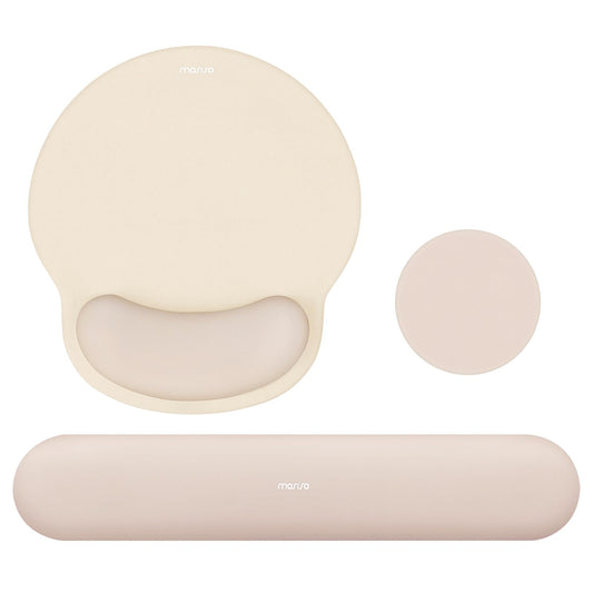 MOSISO Wrist Rest Support for Mouse Pad&Keyboard Set, Apricot