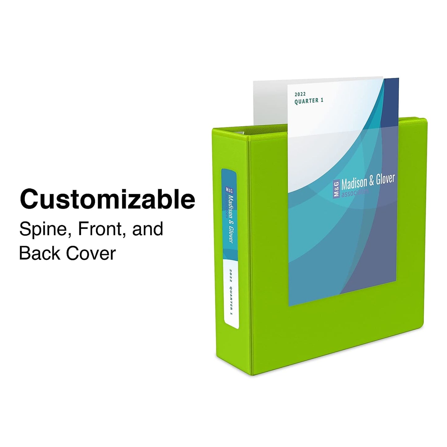 Staples Heavy-Duty 3-Inch D-Ring View Binder, Chartreuse