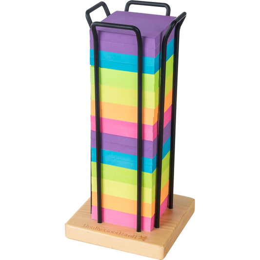 Really Good Stuff Sticky Note Tower - 1 Tower, 5"W by 5"D by 1"H, Notes Holder, Office And School