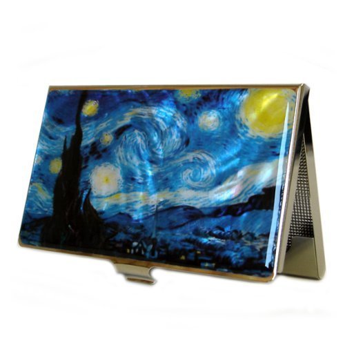 Antique Alive Mother of Pearl Design RFID Blocking Protection Business Card Case, Credit Card