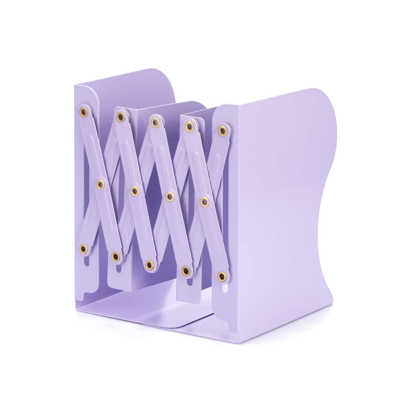 Aobopar Adjustable Metal Book Ends for Shelves Purple