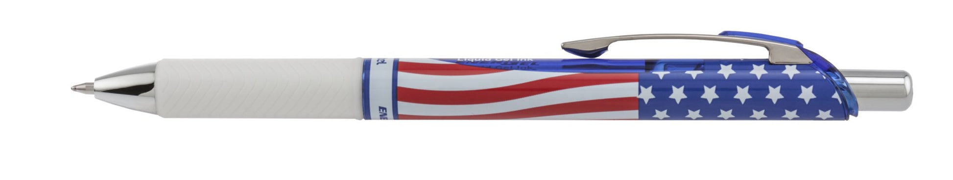 Pentel EnerGel Deluxe RTX Liquid Gel Ink Pen Set Kit, Stars & Stripes, Pack of 3 with 4 Refills
