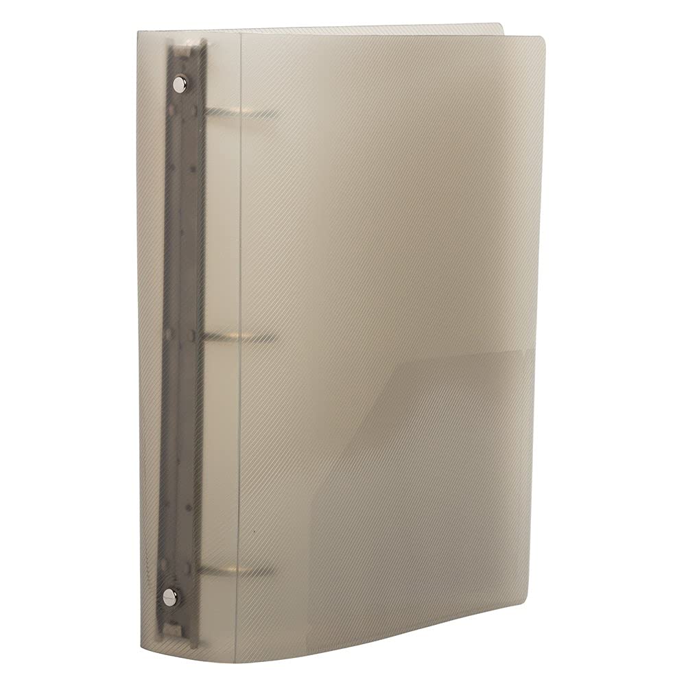 JAM PAPER Plastic 2 inch Binder - Smoke Grey 3 Ring Binder - Sold Individually