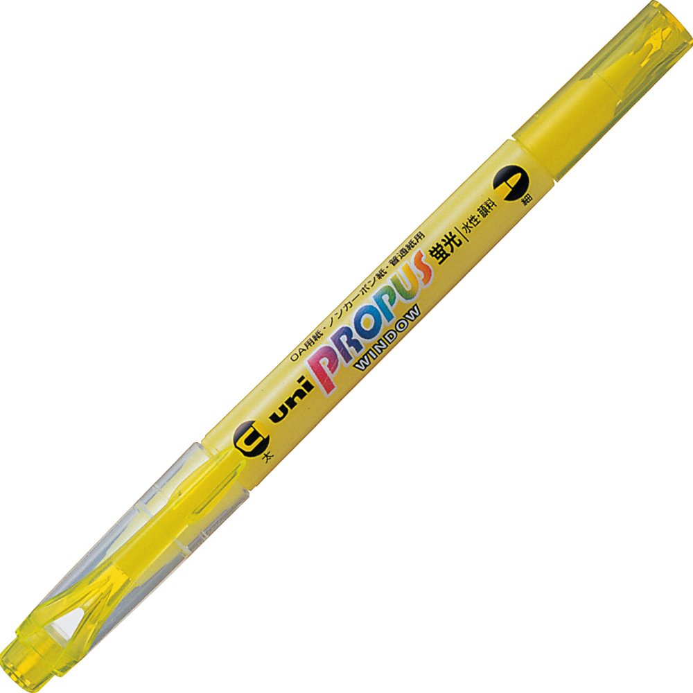 三菱鉛筆 Mitsubishi Pencil Highlighter, Propus Window, PUS102T.2, Yellow, 10 Count