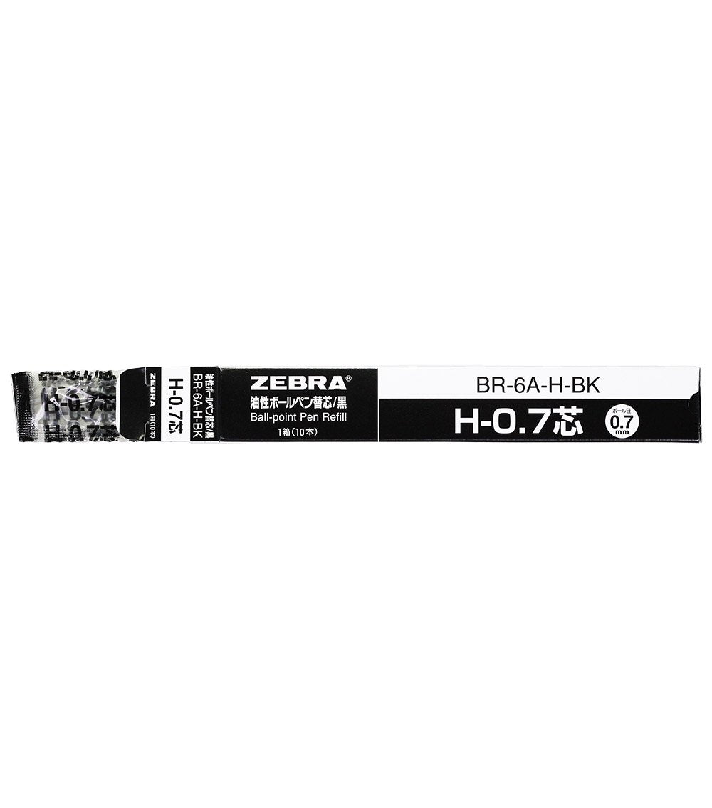 1 X Zebra oil-based ballpoint pen extra lead H-0.7mm Black (10 pieces) B-BR-6A-H-BK (japan import)