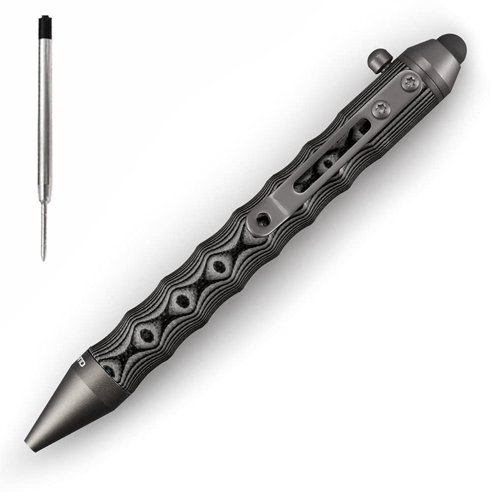 Cool Hand 4.5'' G10 EDC Ballpoint Ink Refillable Bolt Action Tactical Pens