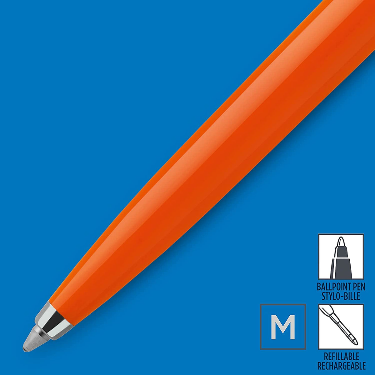 Parker Jotter Originals Ballpoint Pen Collection, '90s Retro Orange Finish, Medium Point, Black