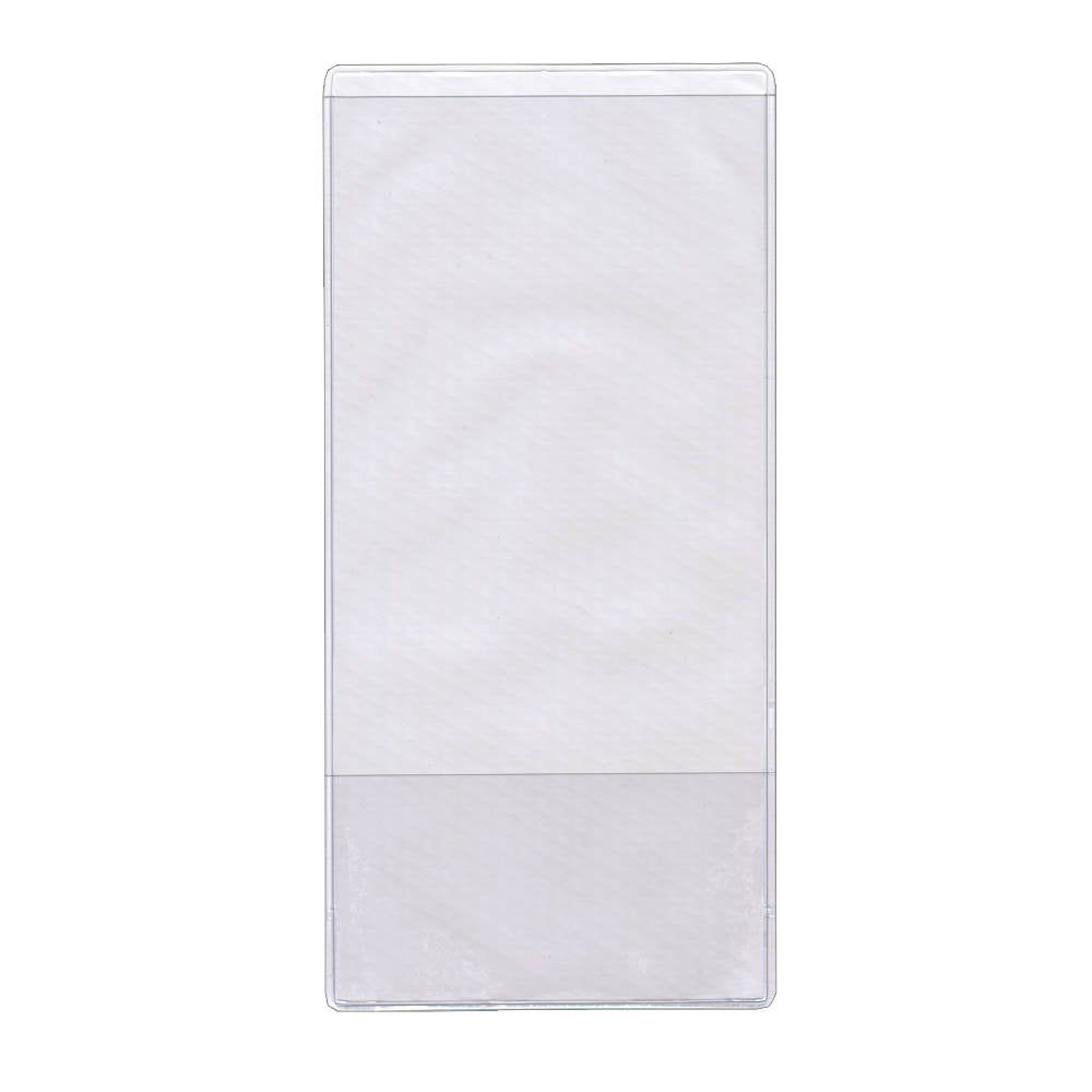 StoreSMART - Brochure Holder with Business Card Pocket - Clear Vinyl Plastic - 25 Pack - 8 3/4" x