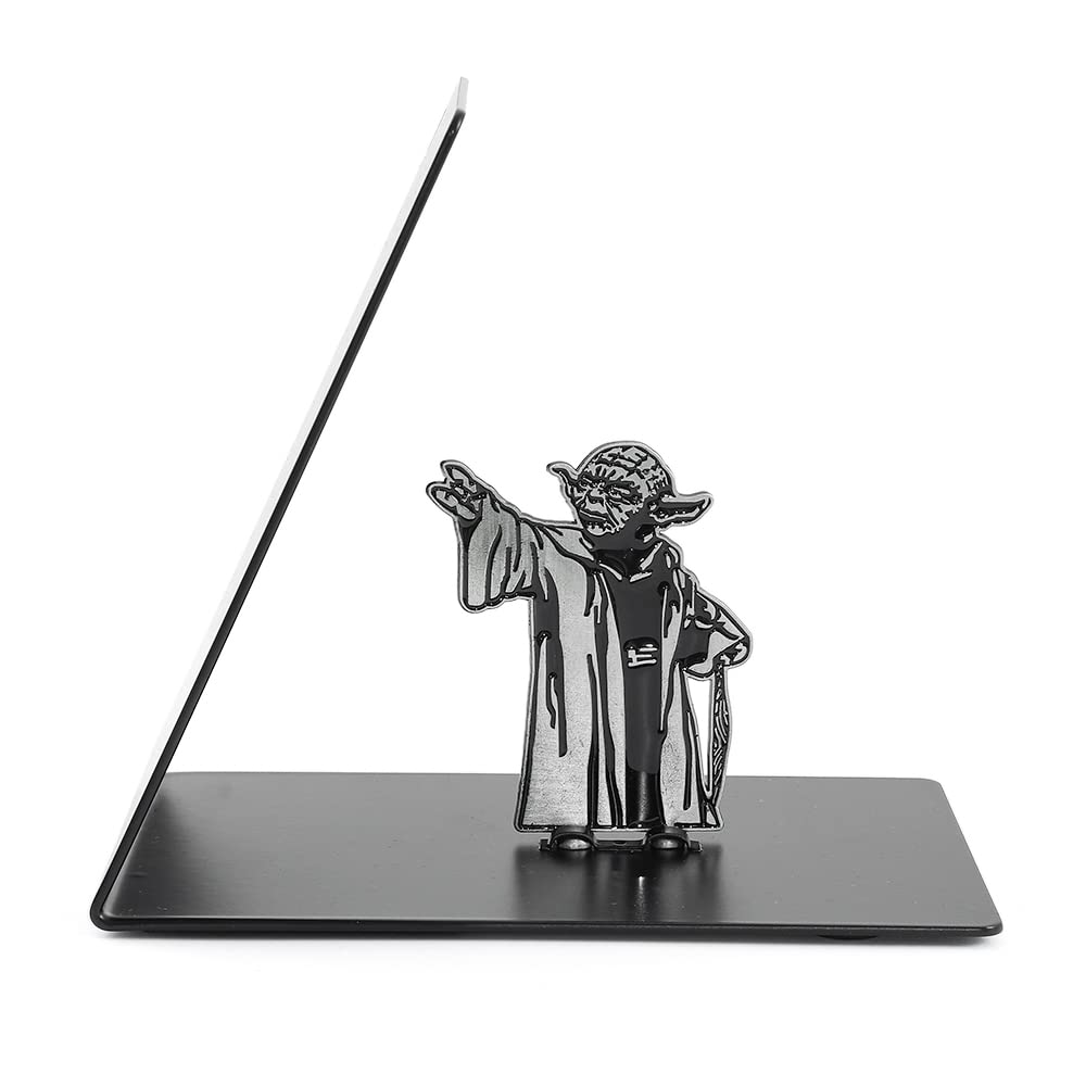 Premium Heavy-Duty Metal Bookend - Black L-Shaped Book End