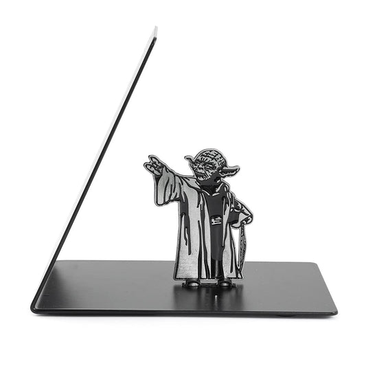 Premium Heavy-Duty Metal Bookend - Black L-Shaped Book End