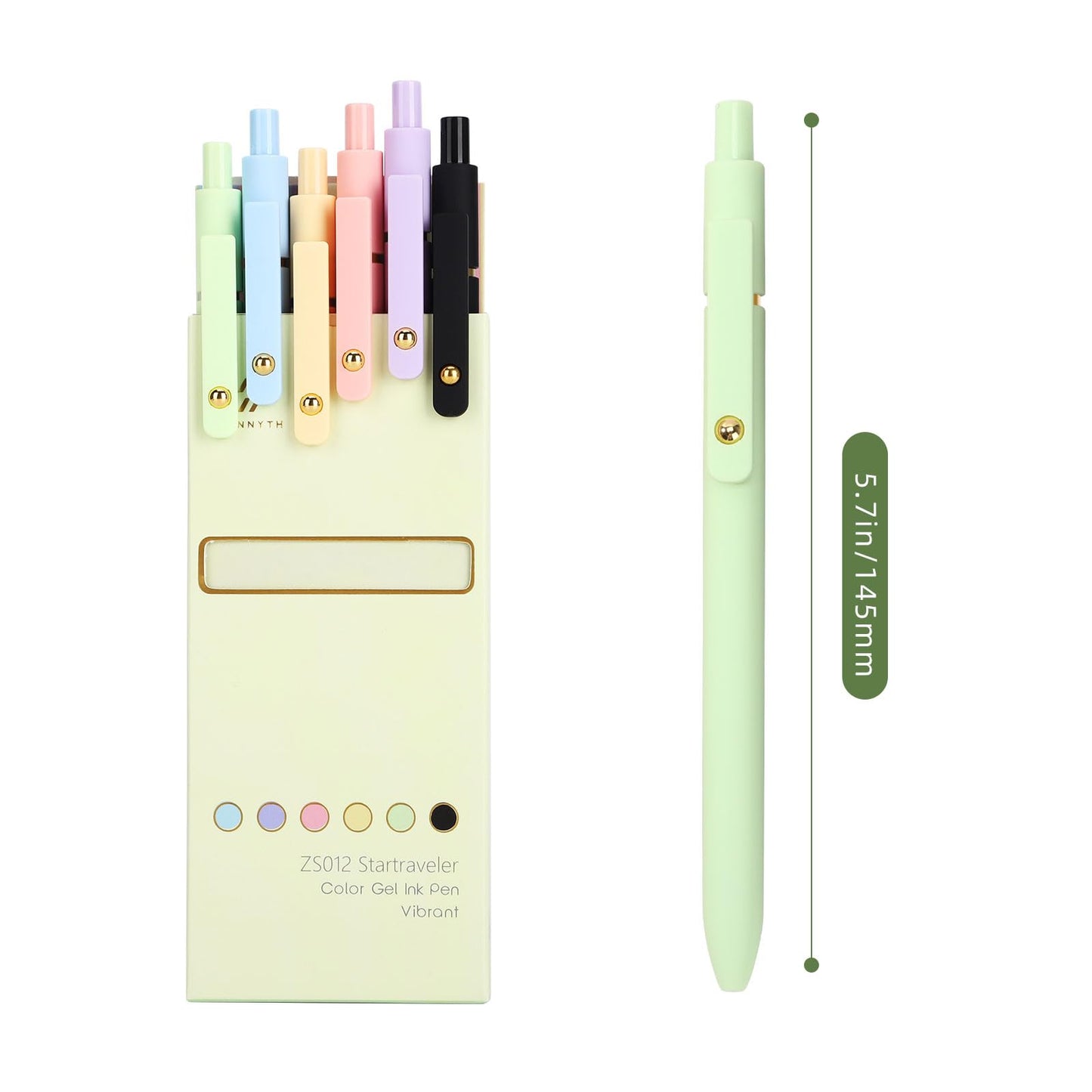Ddaowanx Colored Gel Pens Set,0.5mm Retractable Quick Dry Colorful Ink Pens