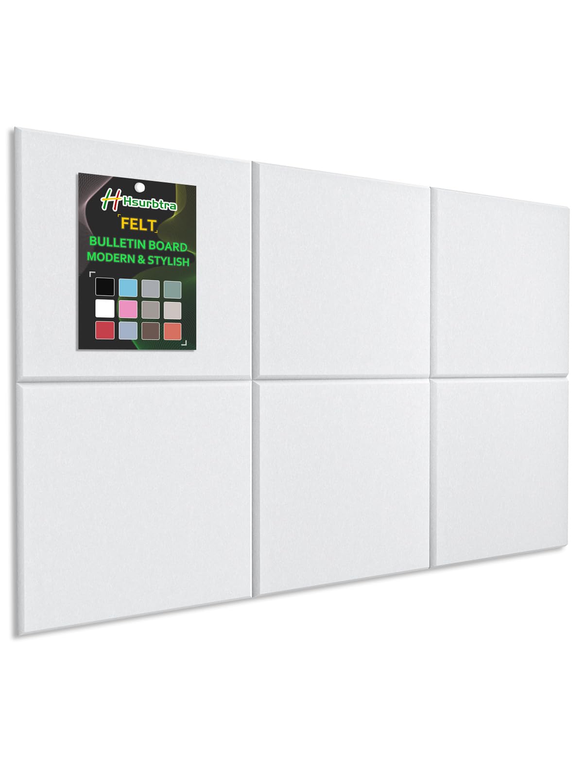 Hsurbtra Large Cork Board for Wall 36 x 24 Inch, 6 Pack Felt Bulletin Notice Board with Pushpins