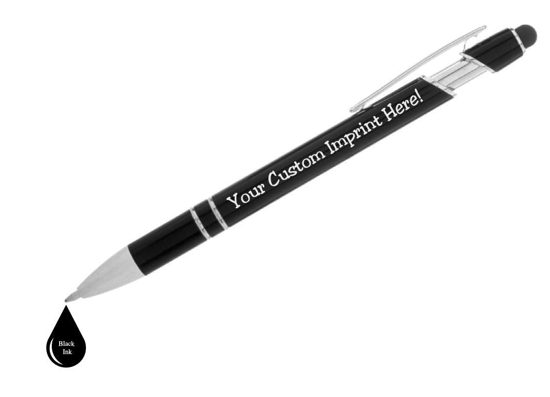 ExpressDesigns™ - Personalized Pens with Stylus - The Legacy - Custom Metallic Printed Name Pens