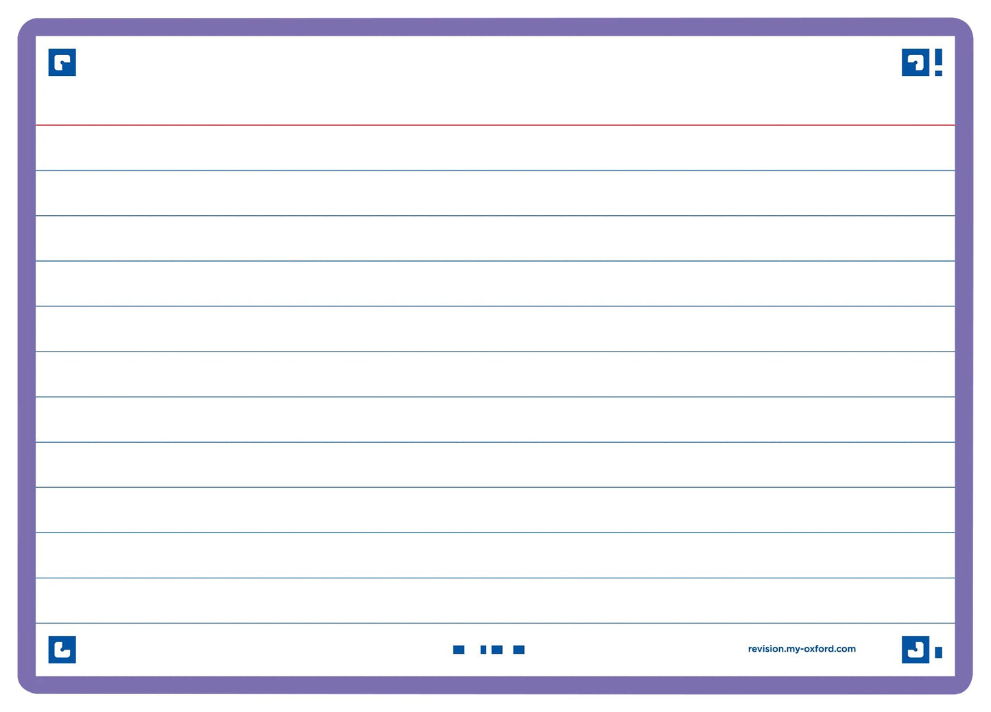 Oxford Flash 2.0 A6 Flash Cards (Pack of 80) a6 Violet