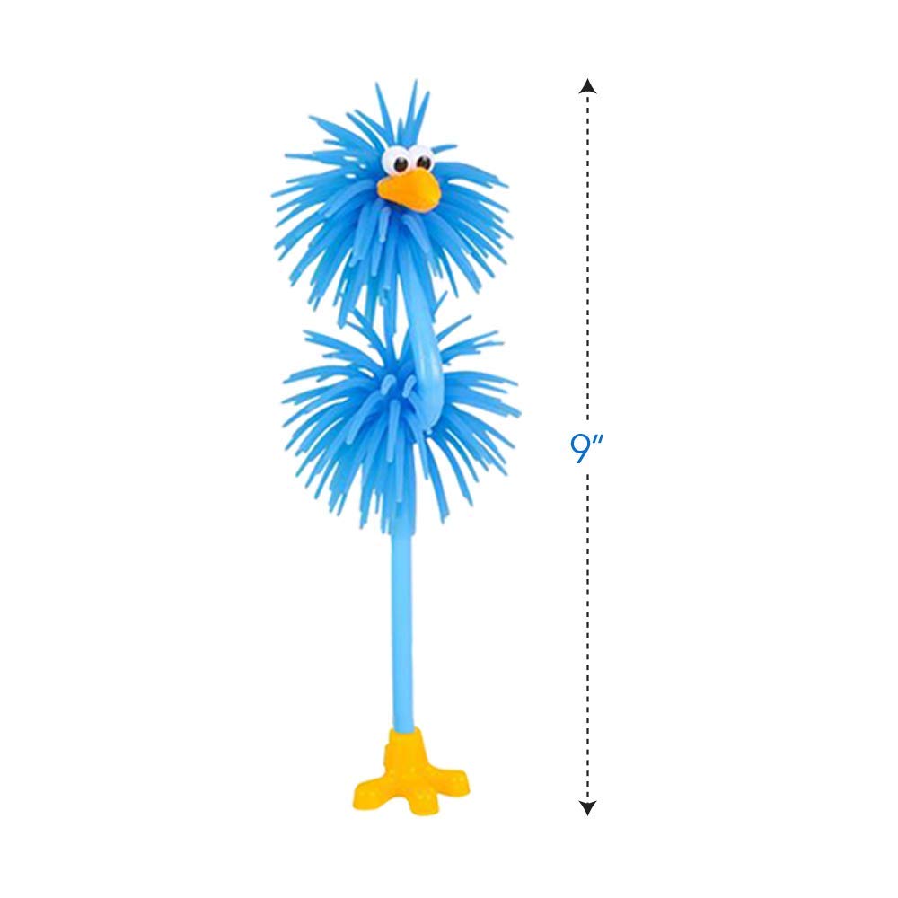 ArtCreativity Silly Rubber Bird Pens, Set of 6, Cute Cool Pens School Supplies for Kids, Fidget Fun