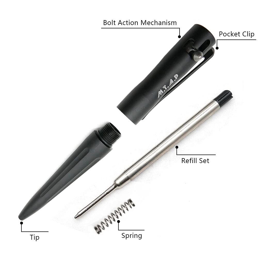 Cool Hand 4.3'' EDC Tactical Bolt Action Pen w/MTAP Logo