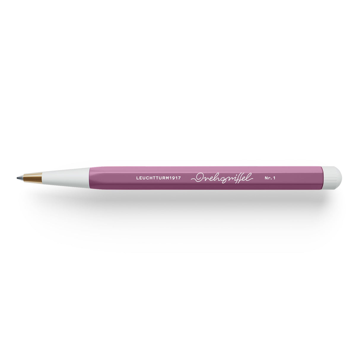 LEUCHTTURM1917 372217 Twist Pen No. 1, Brass, Aluminum, Gel Pen with Black Ink, Design