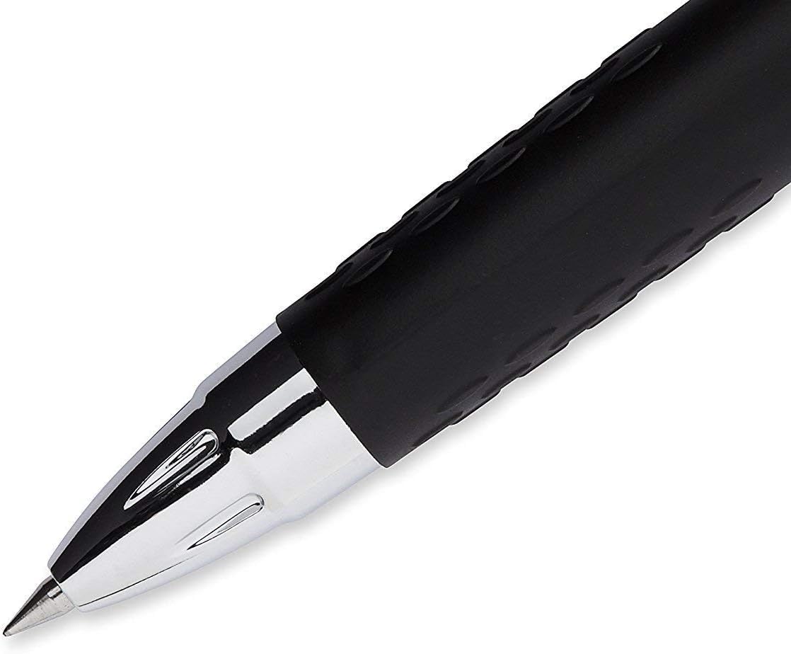 Advantage Gifts Signo 207 Roller Ball Retractable Gel Pens, Medium Point (0.7mm), Black Blue And