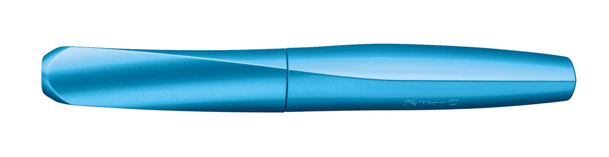 Pelikan Twist Fountain Pen with 2 Ink Cartridges, Medium Nib, Frost Blue, Boxed (811255)