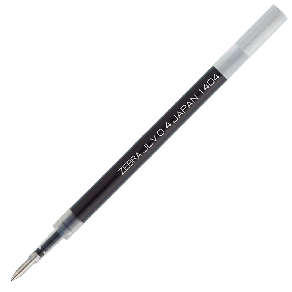 Zebra Sarasa Dry B-RJLV4-BK Gel Ballpoint Pen Refill, 0.4 Core, Black, 10 Pieces
