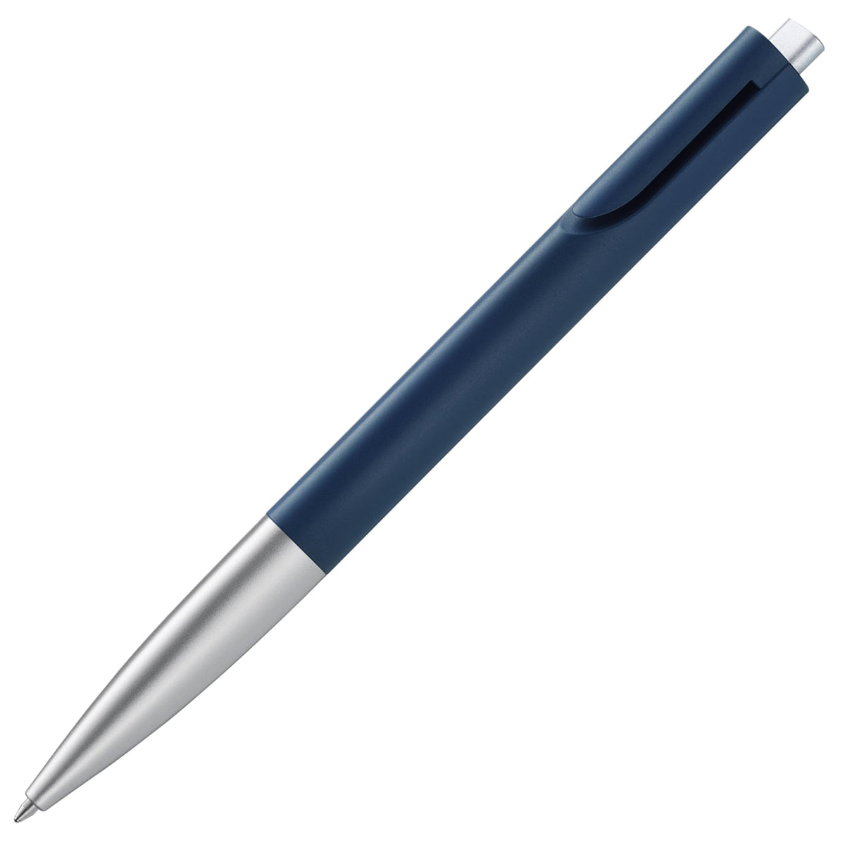 Lamy noto blue-silver ballpoint pen - purist ballpoint pen with triangular plastic barrel - clip