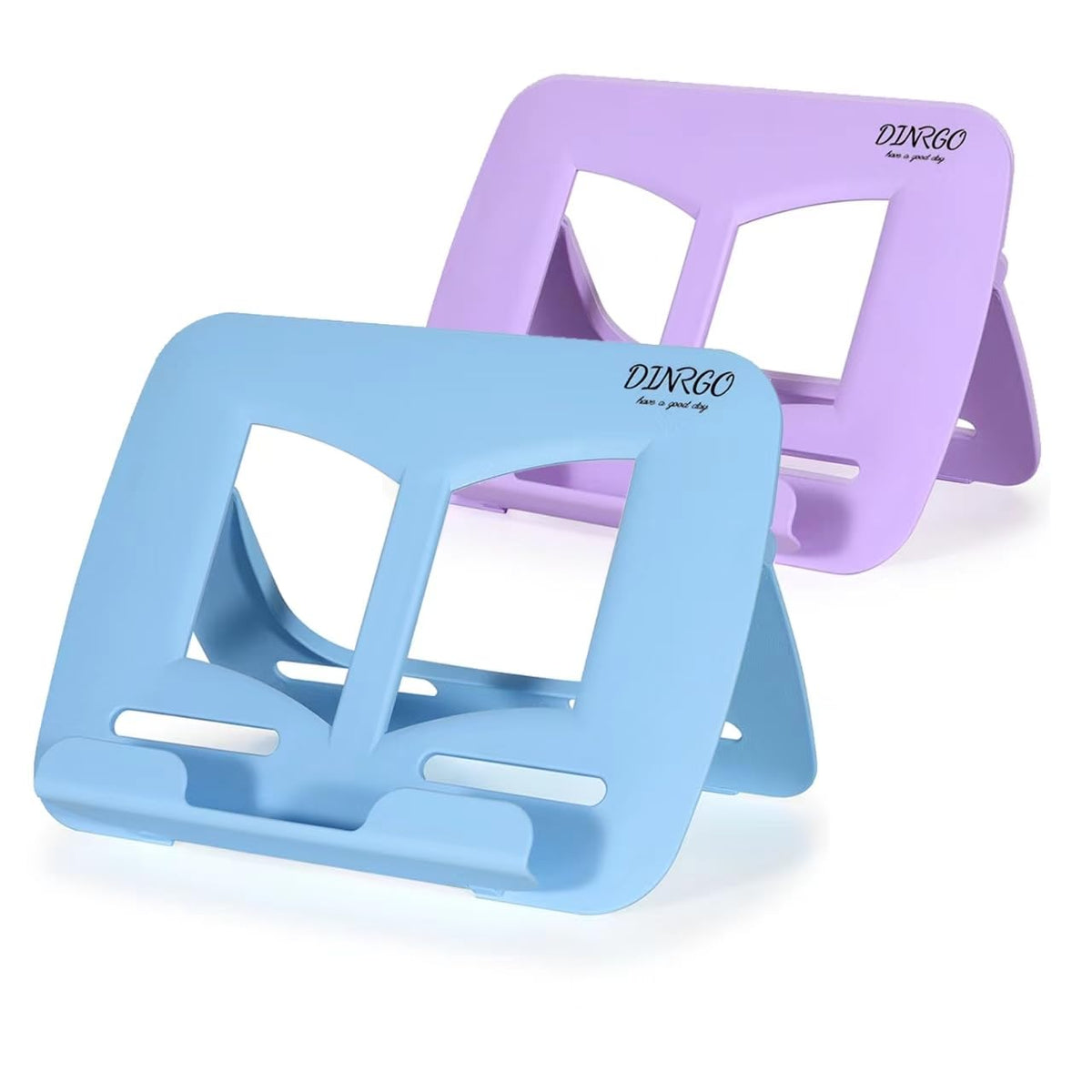 2Pack Book Stand - Waterproof Book Holder, Lightweight, Hands Free (Blue+Purple, 11.82" * 8.26")