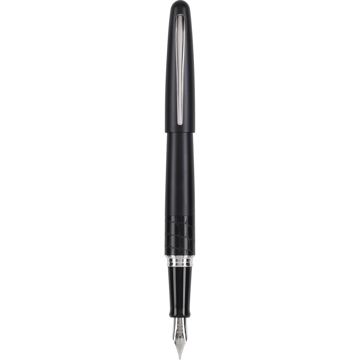 PILOT MR Animal Collection Fountain Pen in Gift Box, Matte Black Barrel with Crocodile Accent, Fine